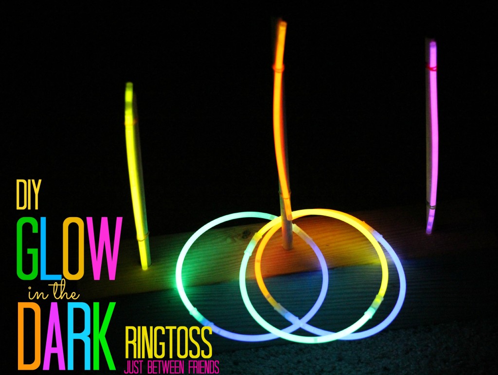 DIY glow in the dark ring toss