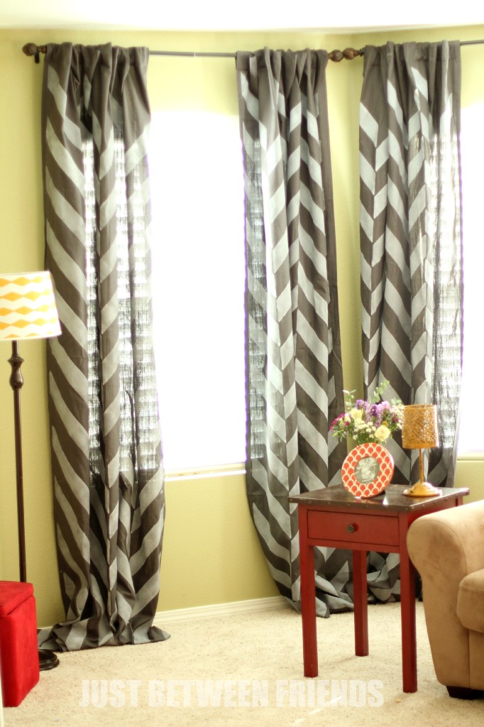 DIY Painted Curtains 4